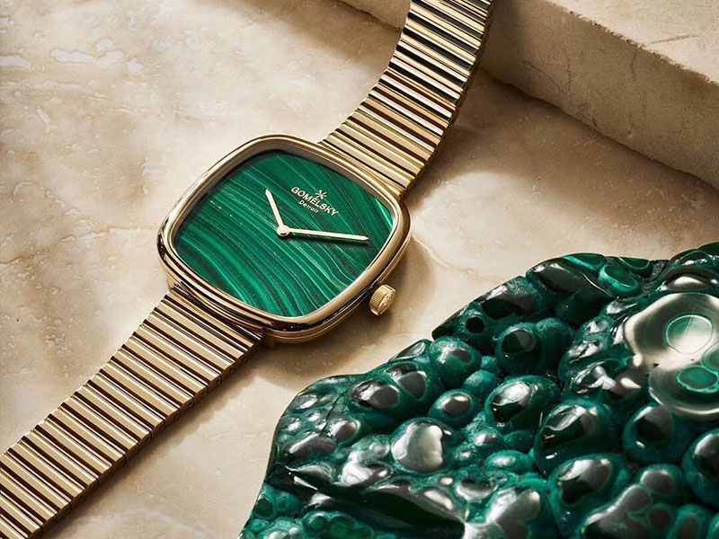 Top Quality Green Malachite Dial Wrist Watch