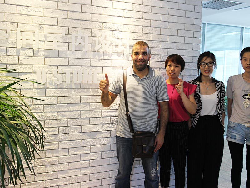 Cooperate with Spanish customers on stone furniture products