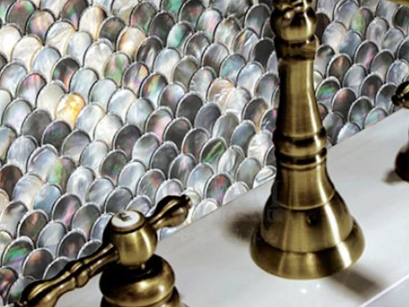 Scale Shape Mother Of Pearl Shell Mosaic
